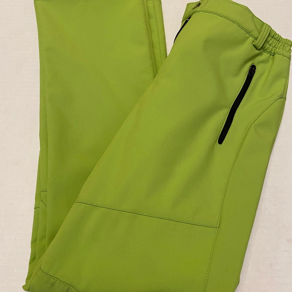 Lime Green Snow Pants Fleece-lined